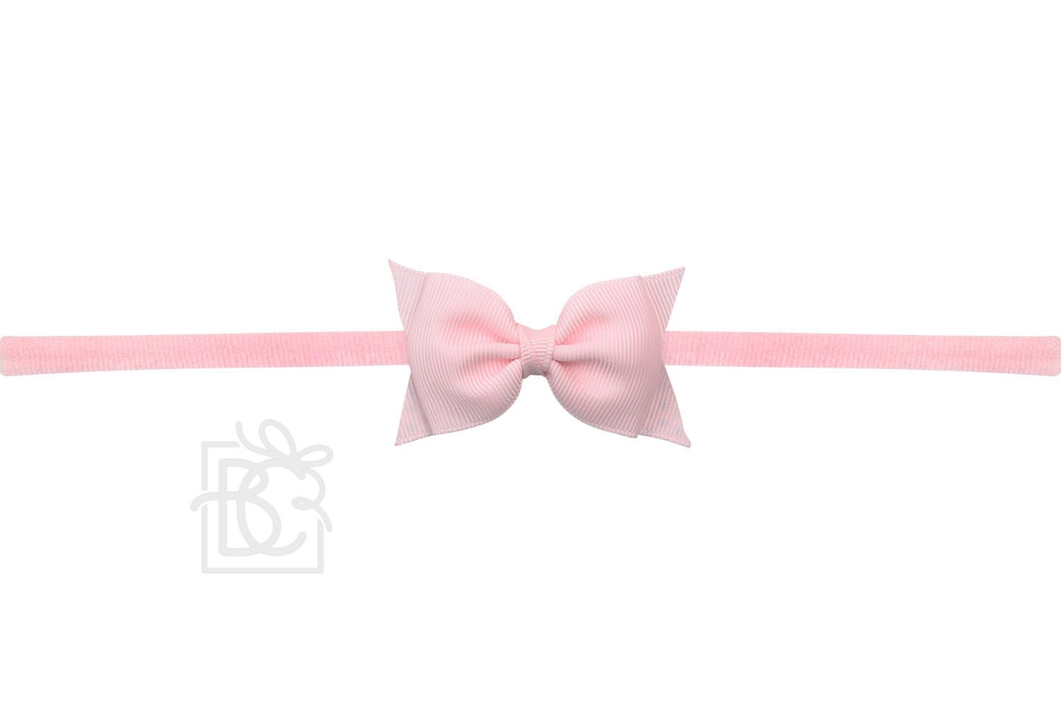Pantyhose Headband with 2.5" Dainty Flat Grosgrain Bow