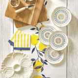 Fringe Cocktail Napkin - Yellow Stripes