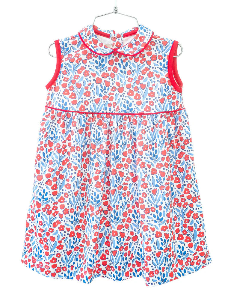 Patriotic Floral Libby Dress