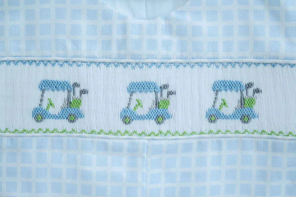 Blue Golf Smocked Benjamin JonJon
