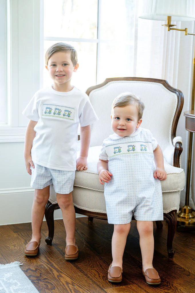 Blue Golf Smocked Benjamin JonJon