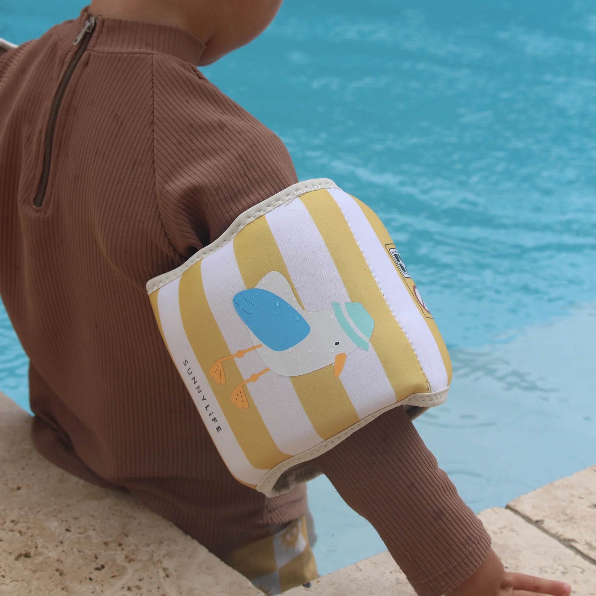 Sunnylife | Sid the Seagull Kids Floaties Mustard Stripe