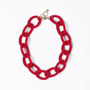 Jenna Chain Link Beaded Necklace