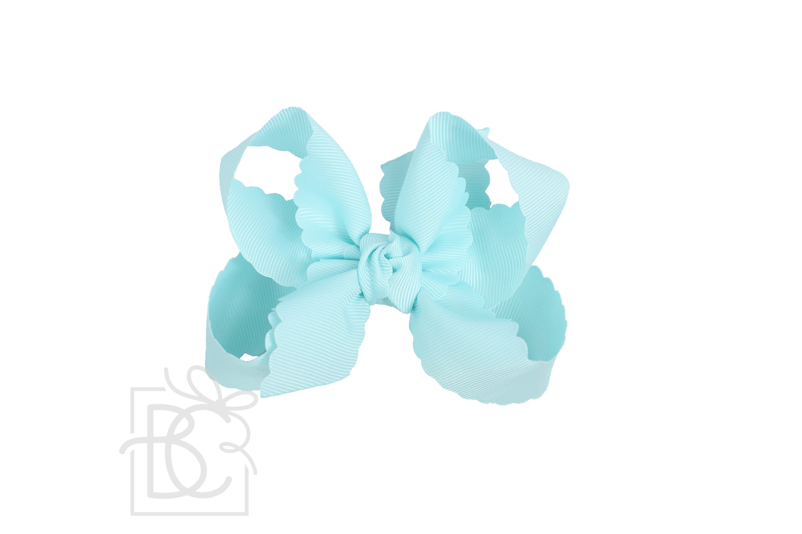 Scalloped Edge Ribbon Bow -4.5" Large