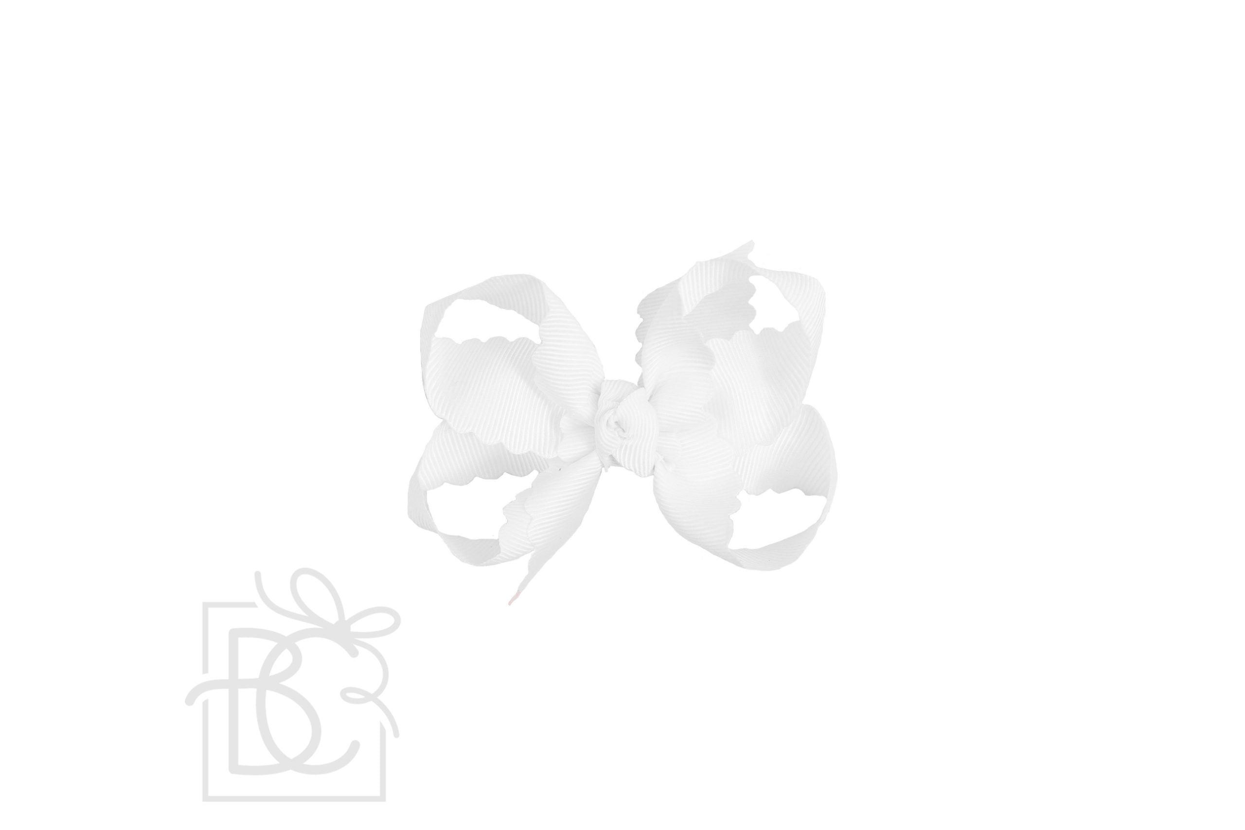 Scalloped Edge Ribbon Bow -3.5" Medium