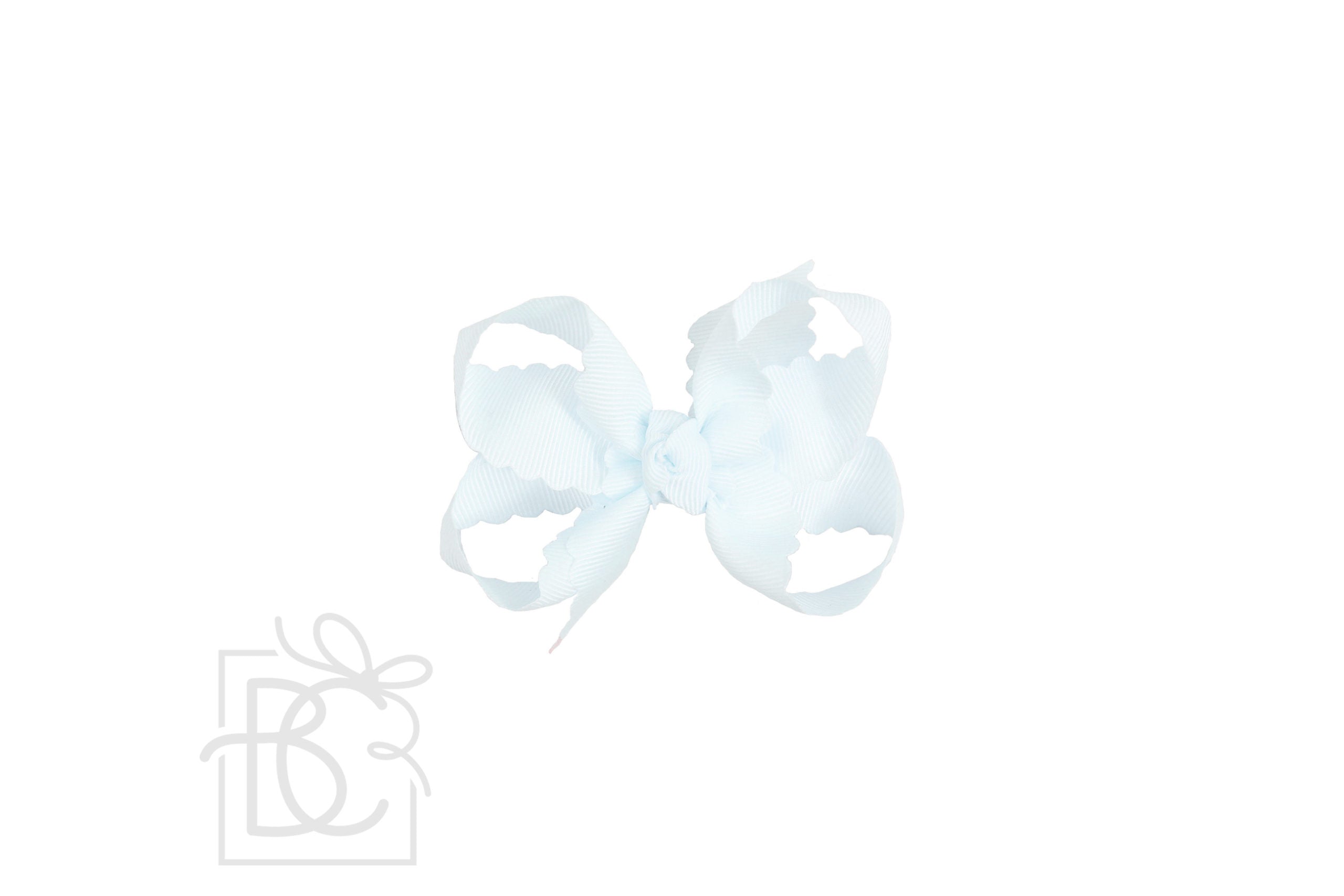 Scalloped Edge Ribbon Bow -3.5" Medium