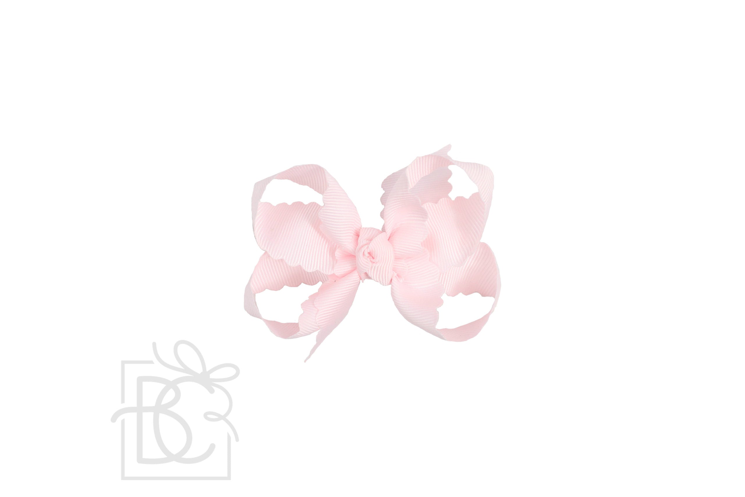 Scalloped Edge Ribbon Bow -3.5" Medium