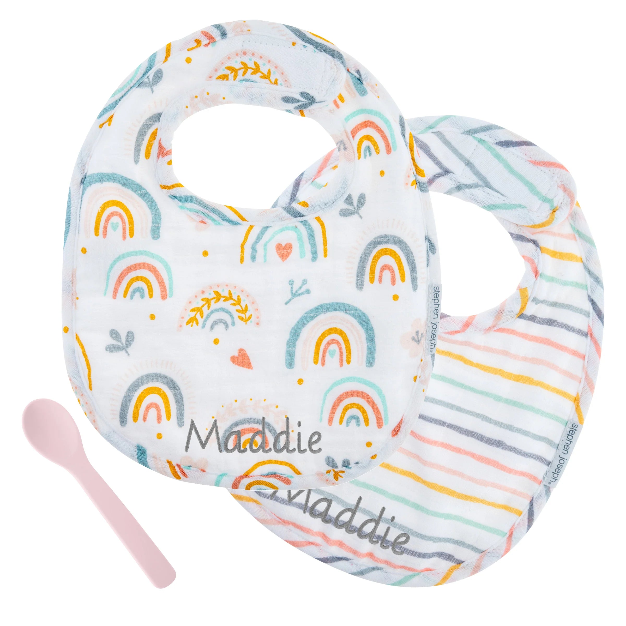 Muslin Bib Set with Spoon