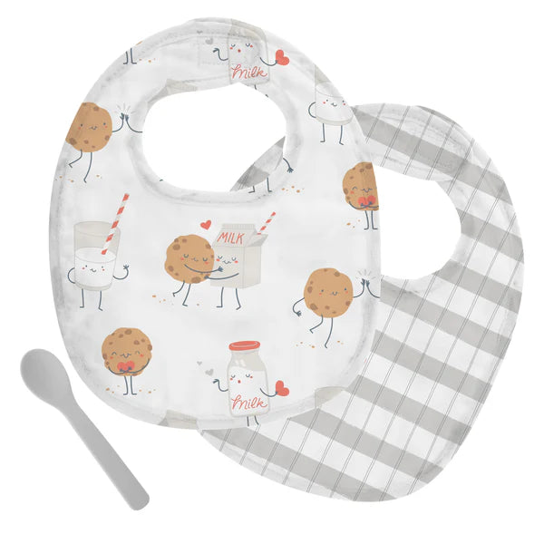 Muslin Bib Set with Spoon