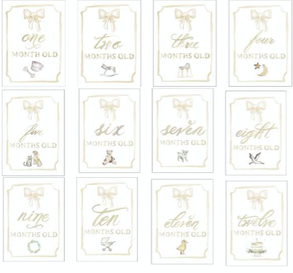 Over The Moon | Monthly Milestone Card Set
