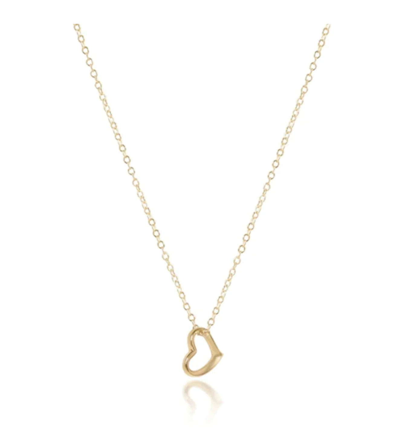 eNewton | 16" Love Small Gold Charm Necklace