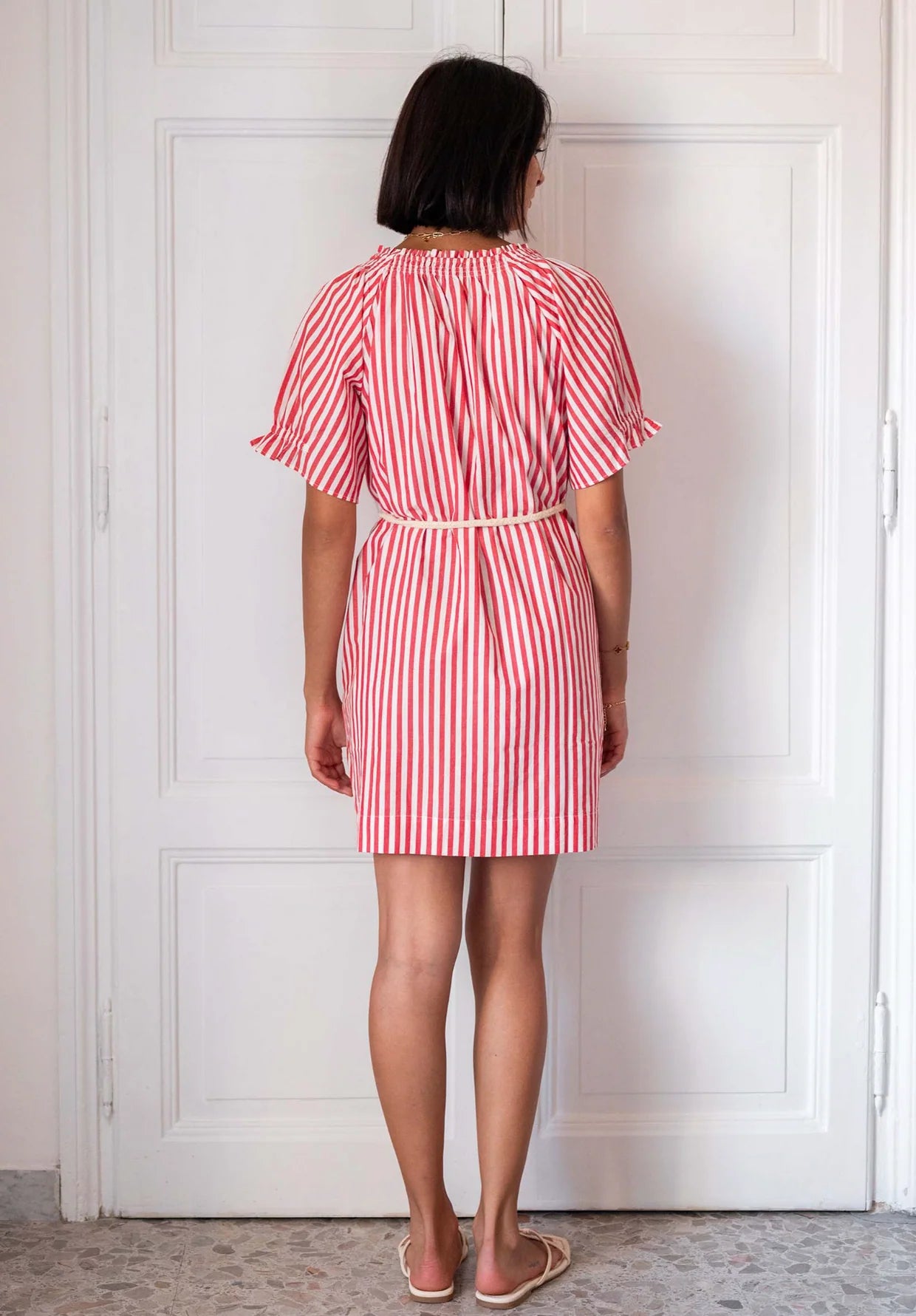 Pisco Dress Red Stripe