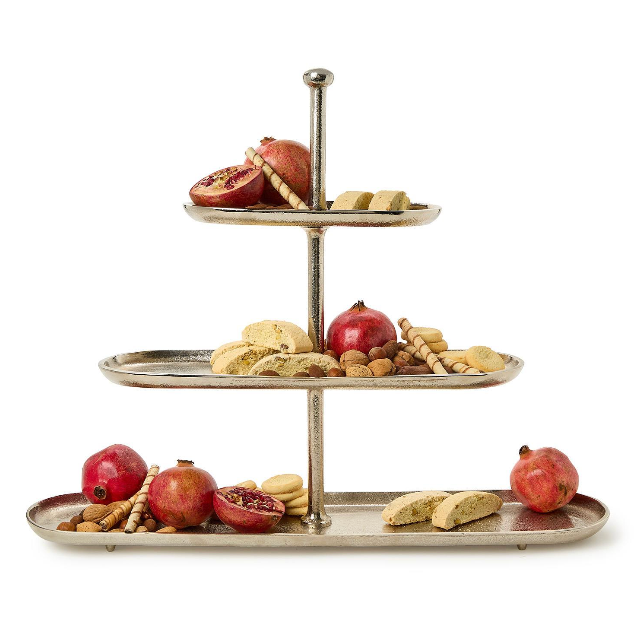 Silver Etegere 3 Tier Server