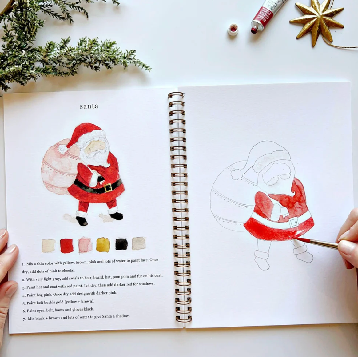 Christmas Watercolor Workbook