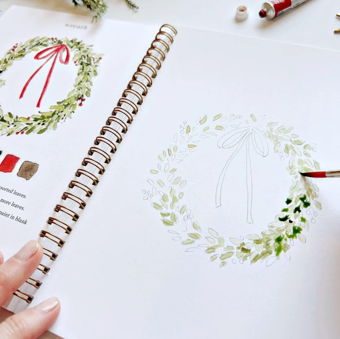 Christmas Watercolor Workbook