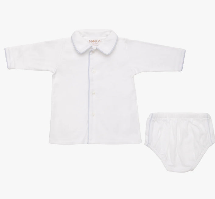 Lenora | Knit Long Sleeve Diaper Set