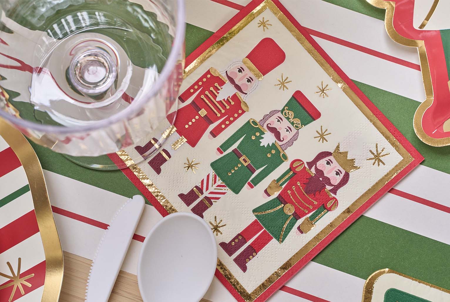 Sophistiplate | Nutcracker Christmas Cocktail Napkin