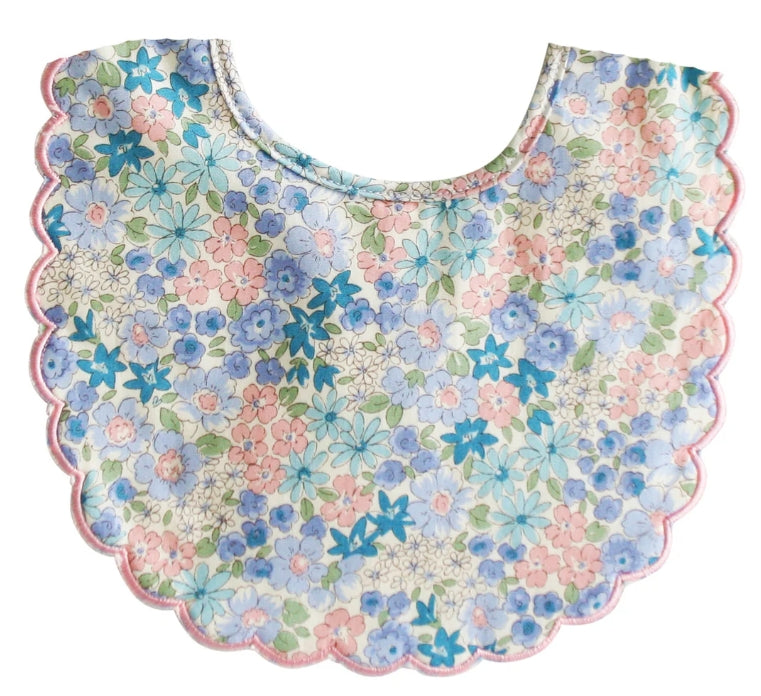 Scallop LIberty Print Bib