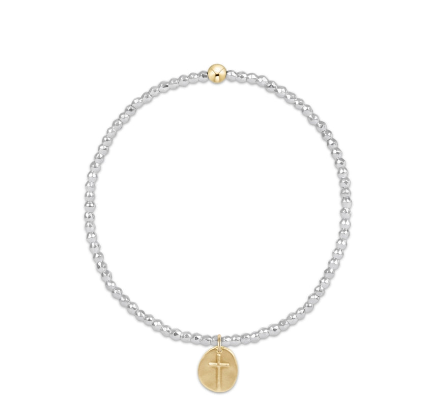 eNewton | Bright Silver Faceted Hematite 2mm Bracelet