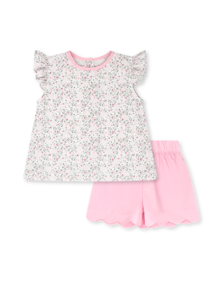 Lullaby Set | Angel Short Set in Belle Bunny Floral