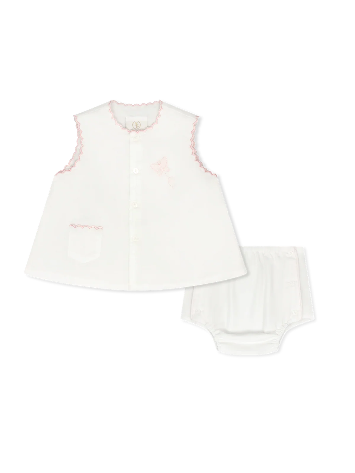 Maria Diaper Set - Blessings White Butterfly