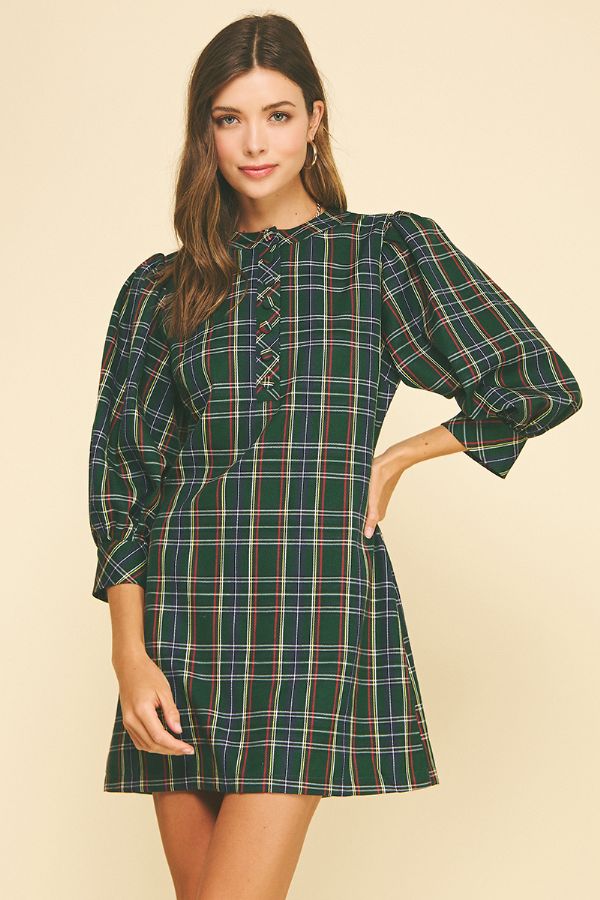 Holly Plaid Mini Dress