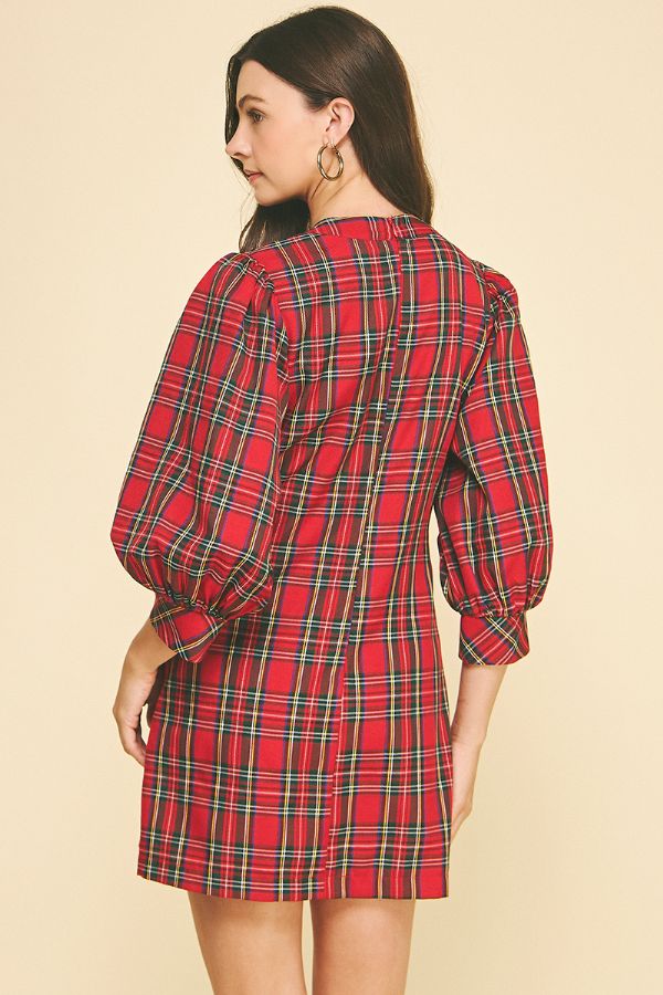 Holly Plaid Mini Dress