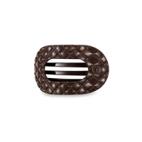 TELETIES | Quilted Small Flat Round Hair Clip