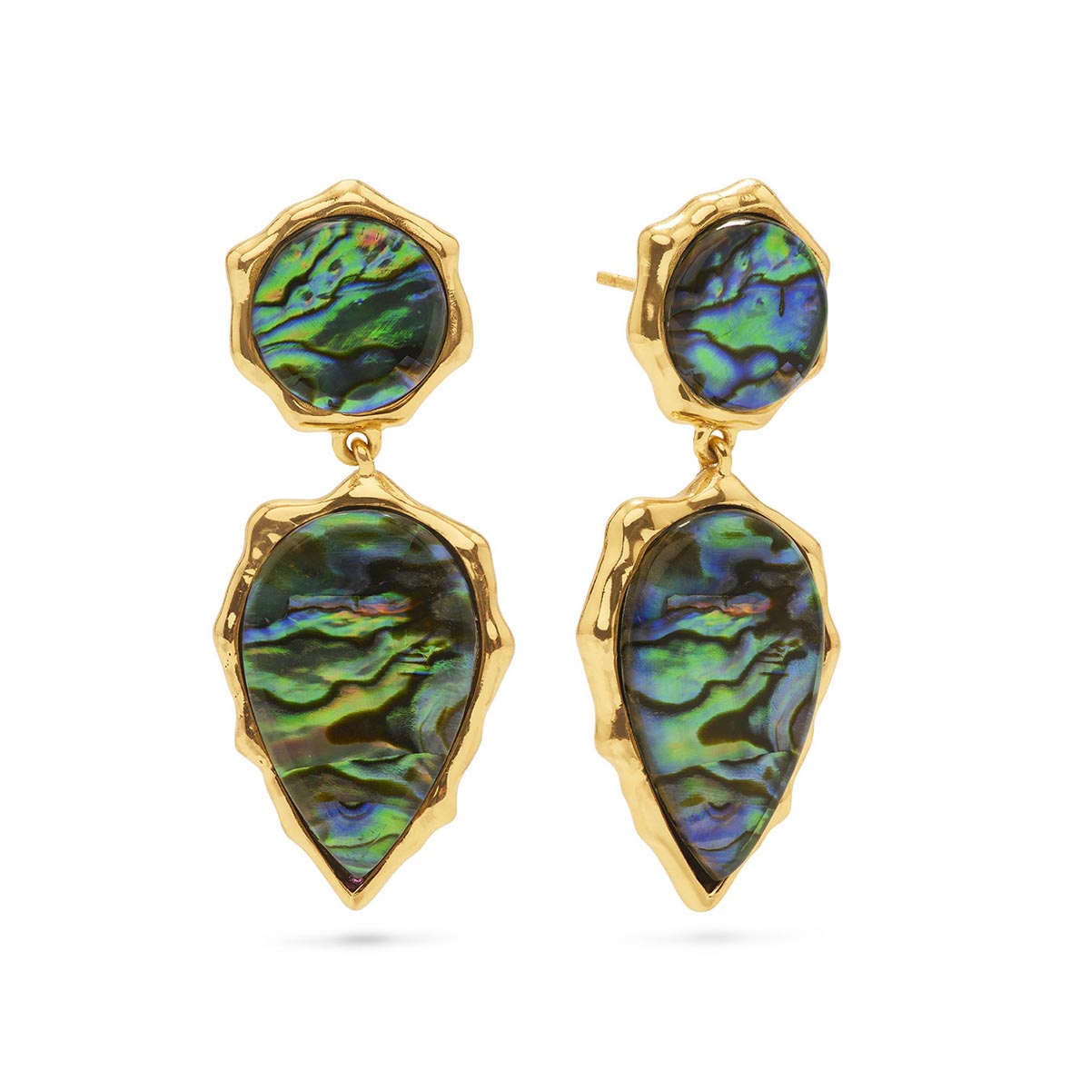 Capucine De Wulf | Aurora Double Drop Post Earrings - Abalone