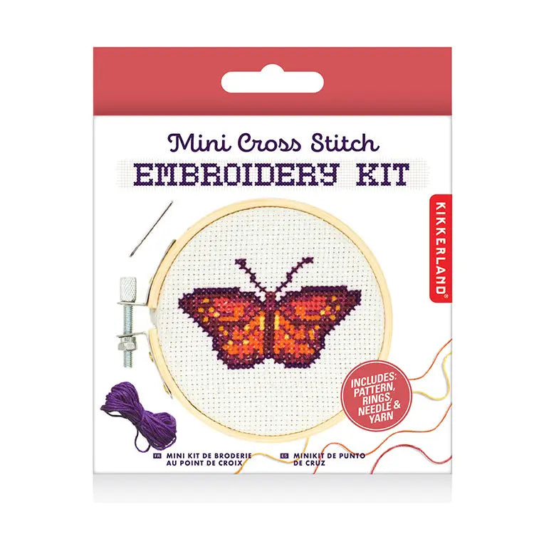 Kikkerland | Mini Cross Stitch Embroidery Kit