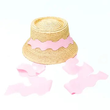 Bits and Bows | Harbor Hat with Scalloped Ribbon - Youth