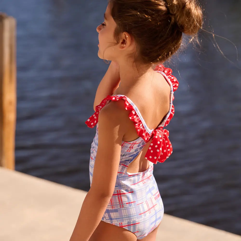 Cape Cod Madras Bow Back Swimsuit