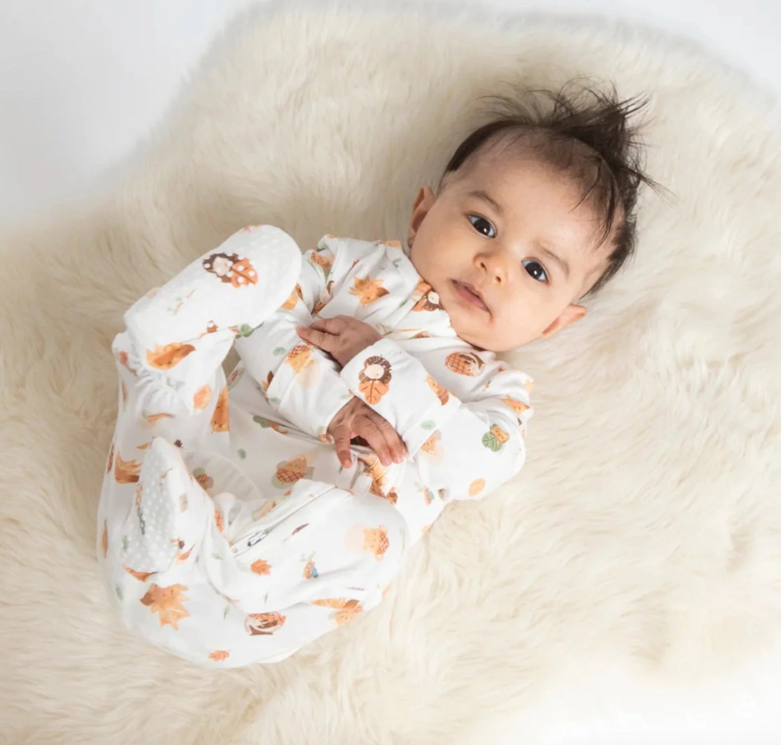 Bamboo WOODLAND SWADDLE 2 Way Zipper Footie Sleeper - 3-6mo