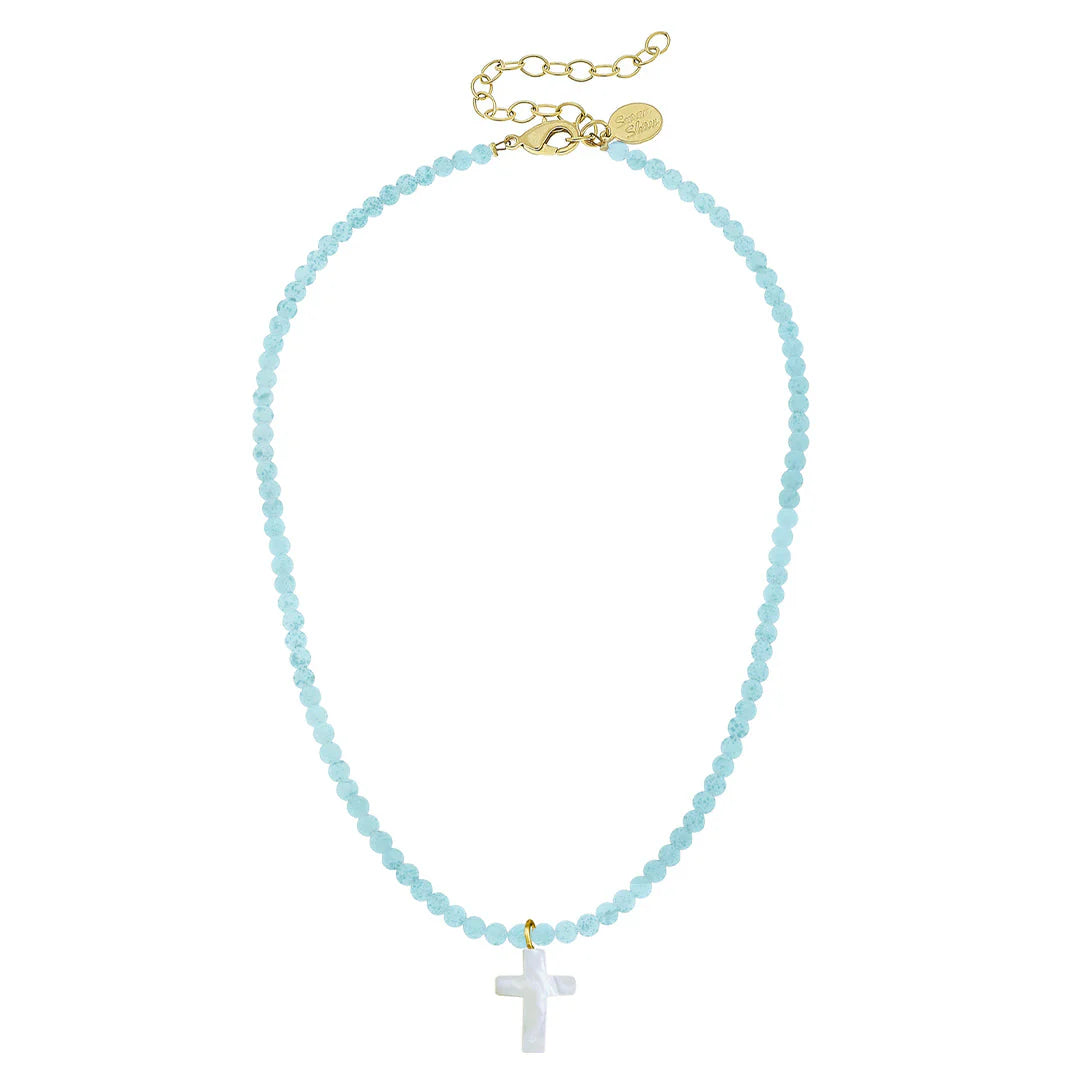 Susan Shaw | Alys Pearl Cross Necklace