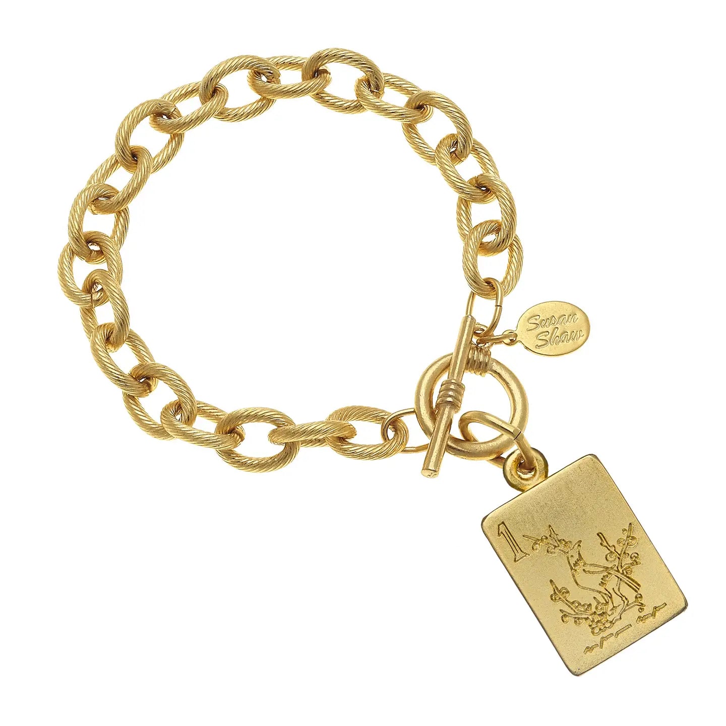 Mahjong Charm Bracelet with Toggle