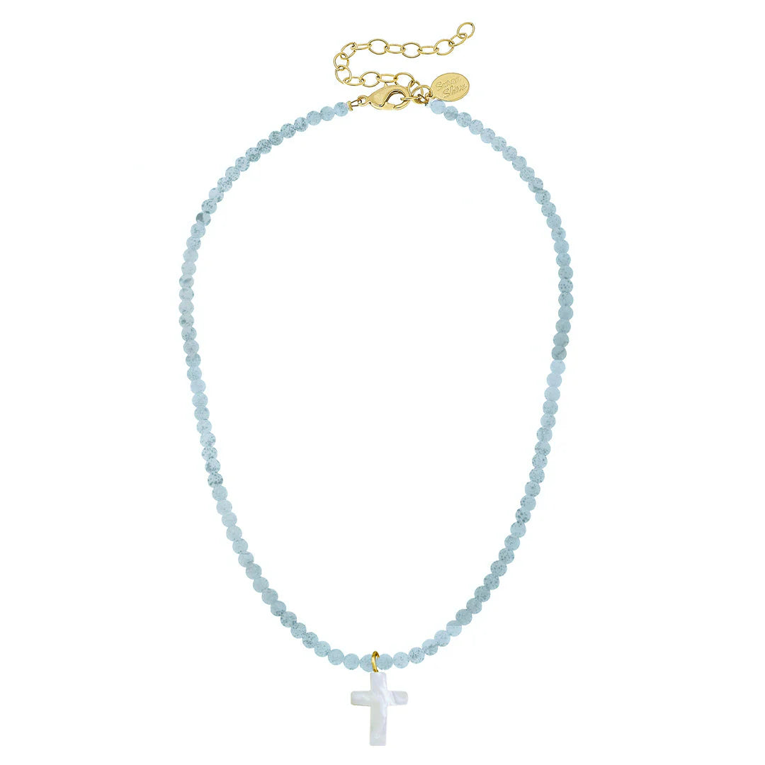 Susan Shaw | Alys Pearl Cross Necklace