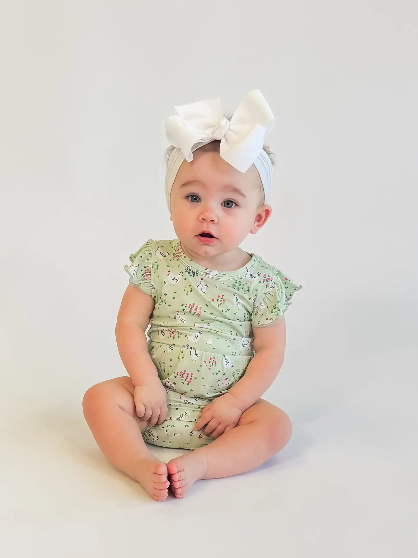 Spring Chickens Short Flutter Sleeve Bubble
