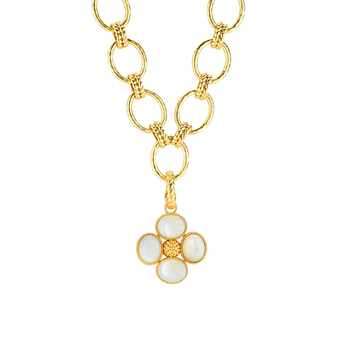 Berry Clover Double Sided Charm/Pendant - MOP