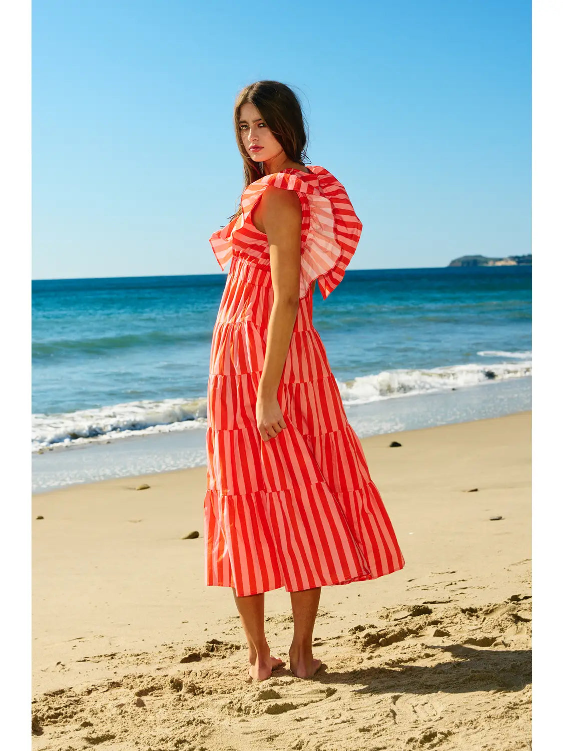 Maisy Striped Ruffle Tiered Maxi Dress