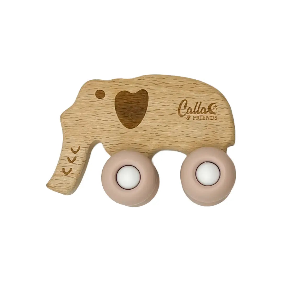 Rollin' Friends Silicone & Beechwood Teether Toy