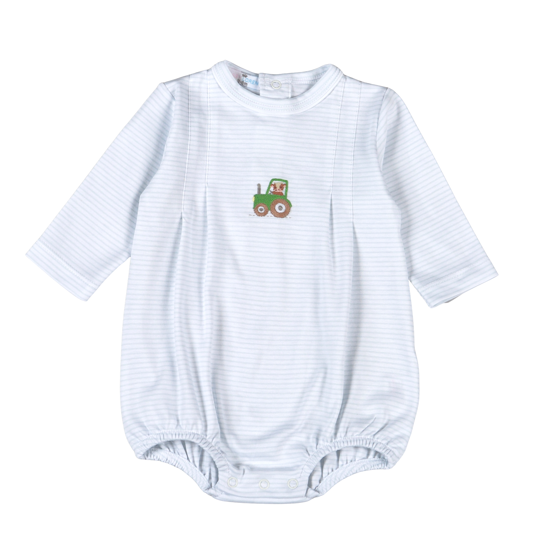 Baby Loren | Blue Baby Tractor Pima Bubble