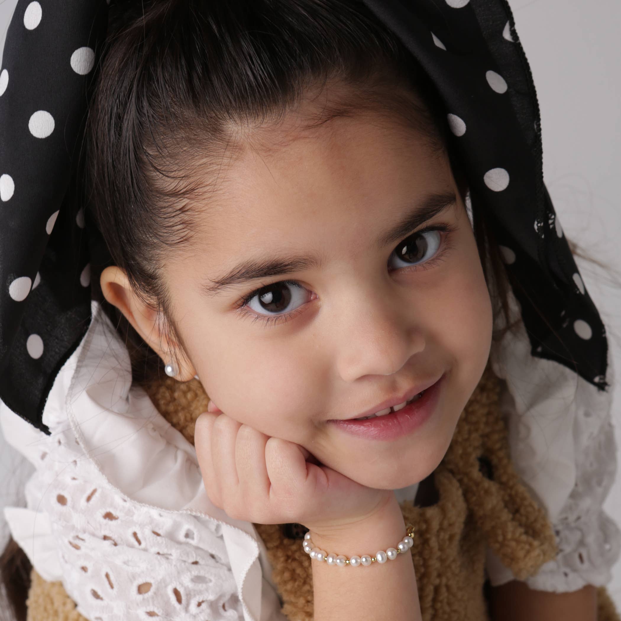 Girls 14K Gold-Plated Brynn Pearl Baby Bracelet Children's Jewelry