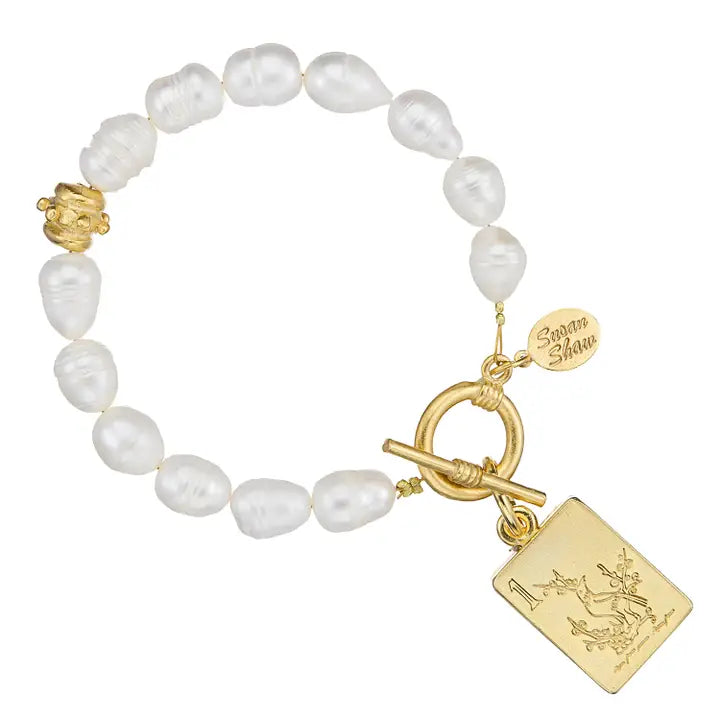 Freshwater Pearl Mahjong Bracelet