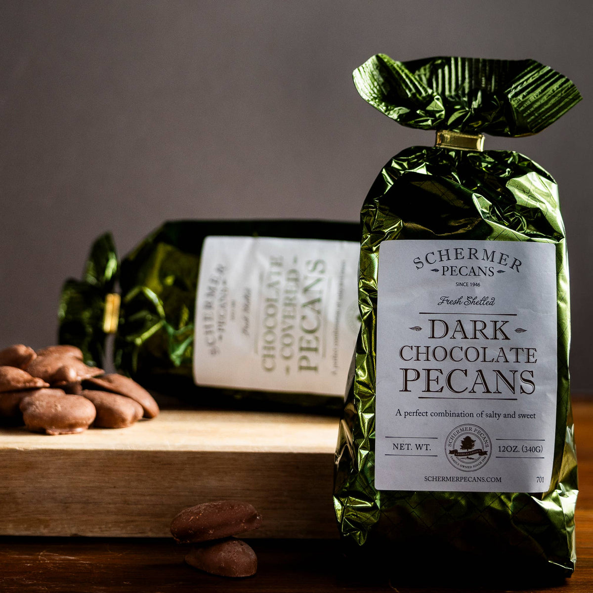 DARK CHOCOLATE PECANS