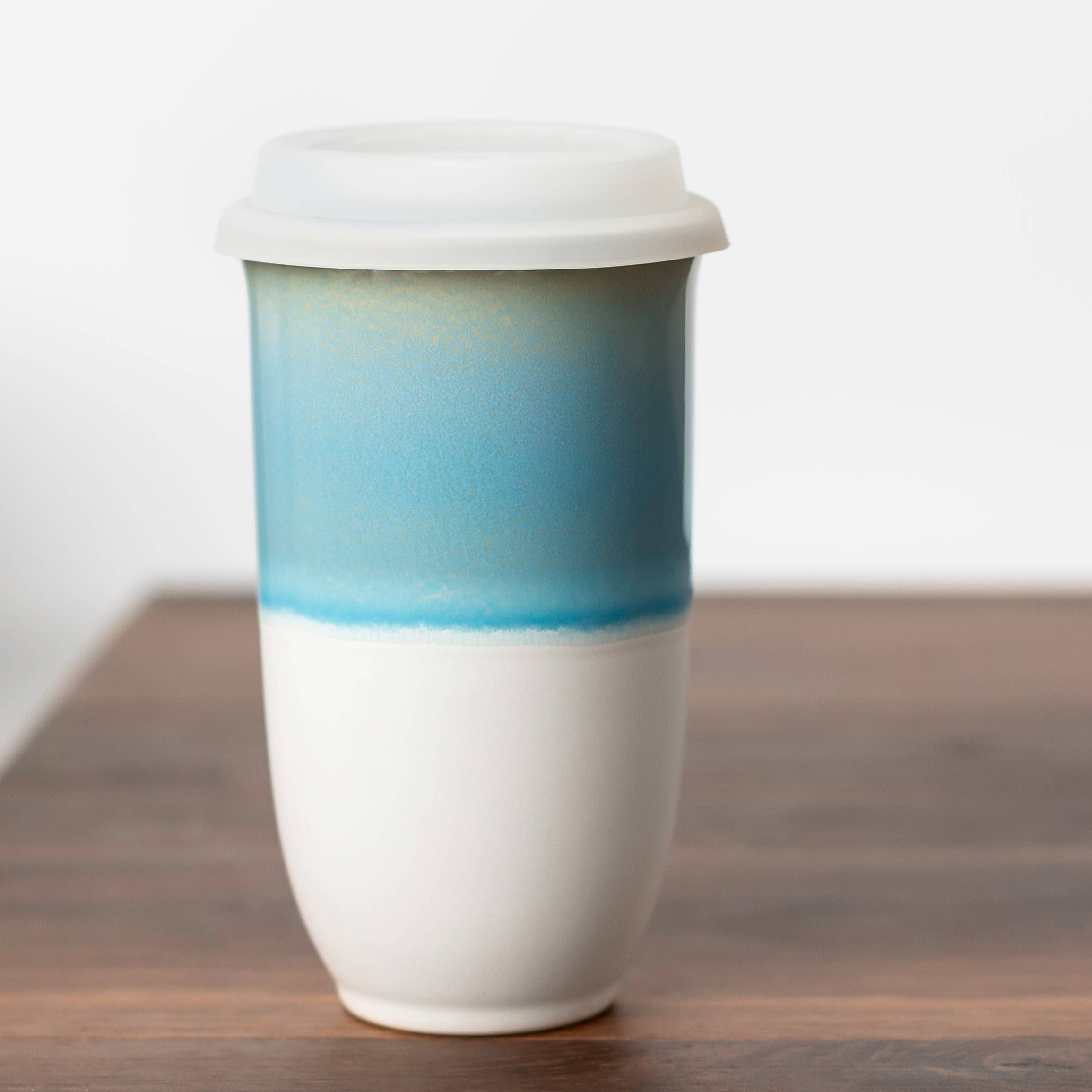 Lagoon Ceramic Travel Cup – 16oz with Lid & Sleeve