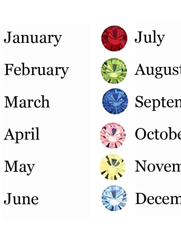 Cherished Moments | Sterling Silver Dancing Heart Birthstone Necklace