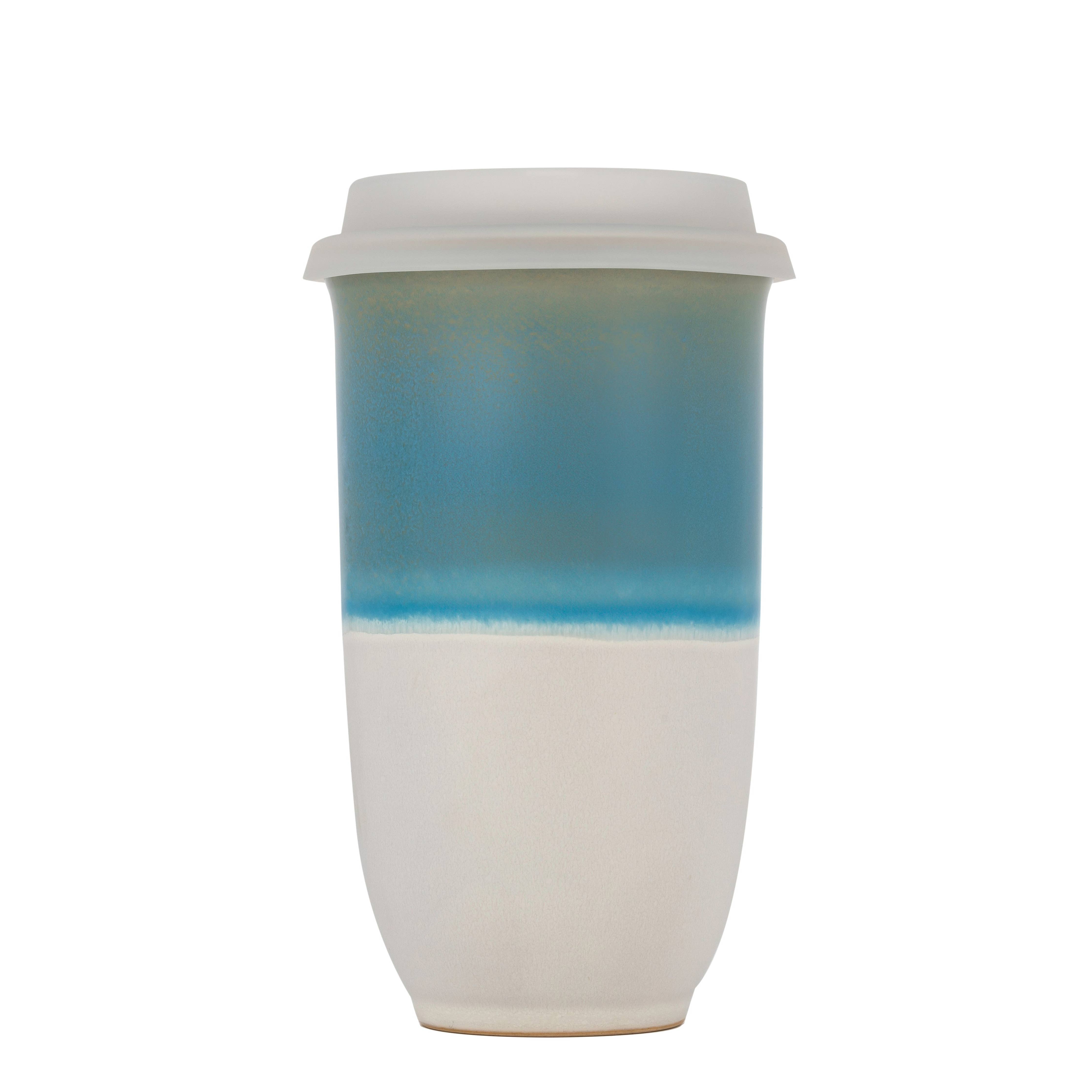 Lagoon Ceramic Travel Cup – 16oz with Lid & Sleeve