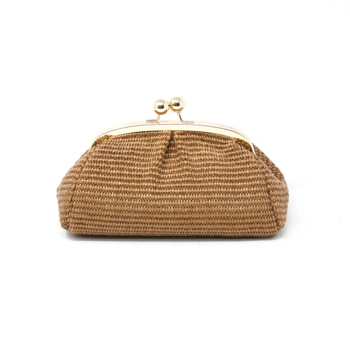 Sofia Raffia and Leather Clutch/Crossbody