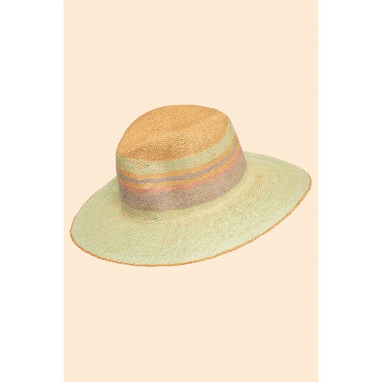 Daphne Hat - Mint with Stripe