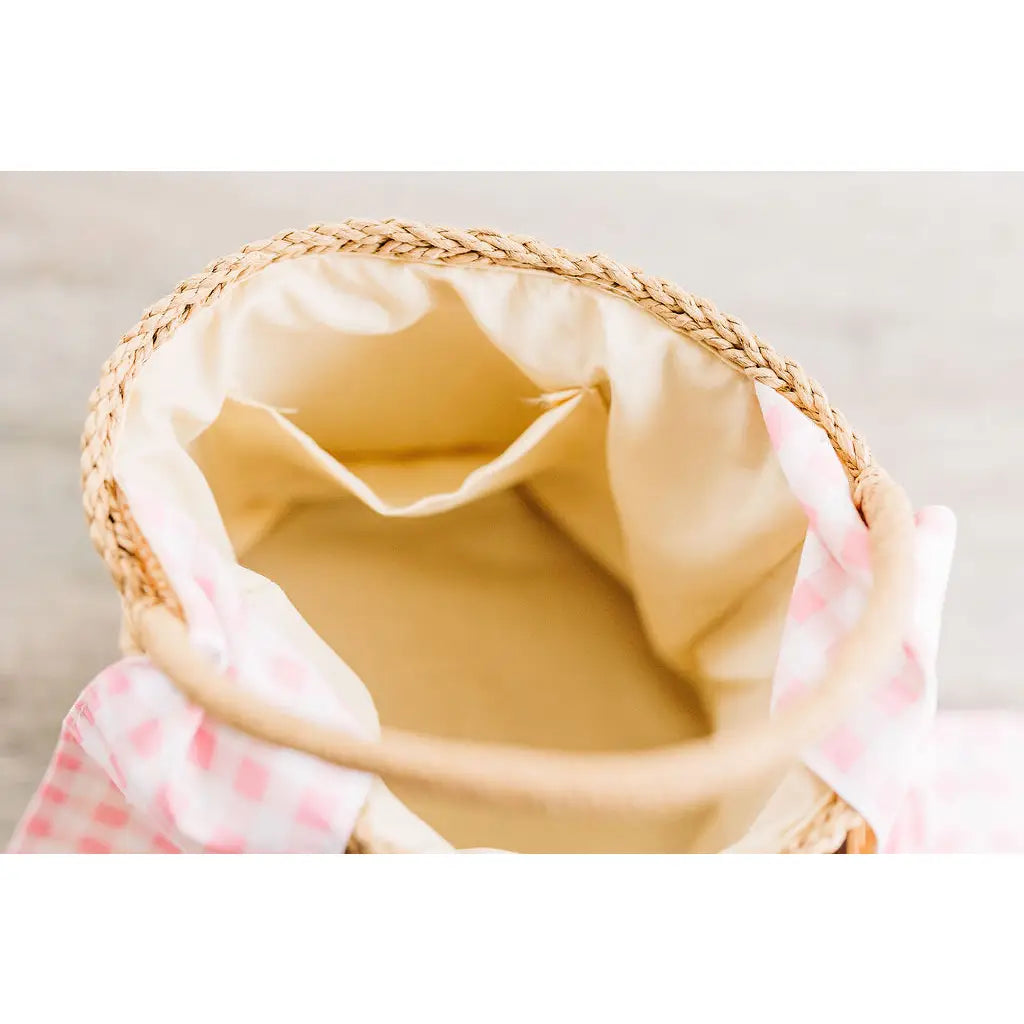 Gingham Bunny Ears Easter Basket
